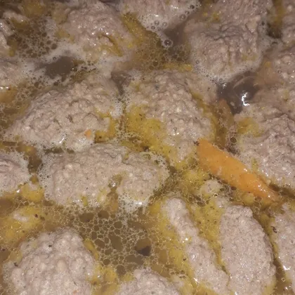 Суп с печеночно-гречневыми фрикадельками