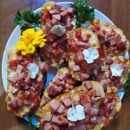 Быстрые мини пицы🍕 на батоне🥖