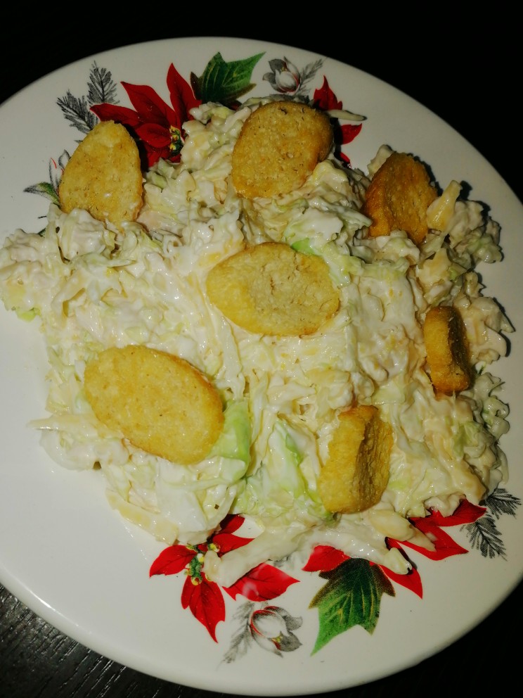Цезарь с белокочанной капустой
