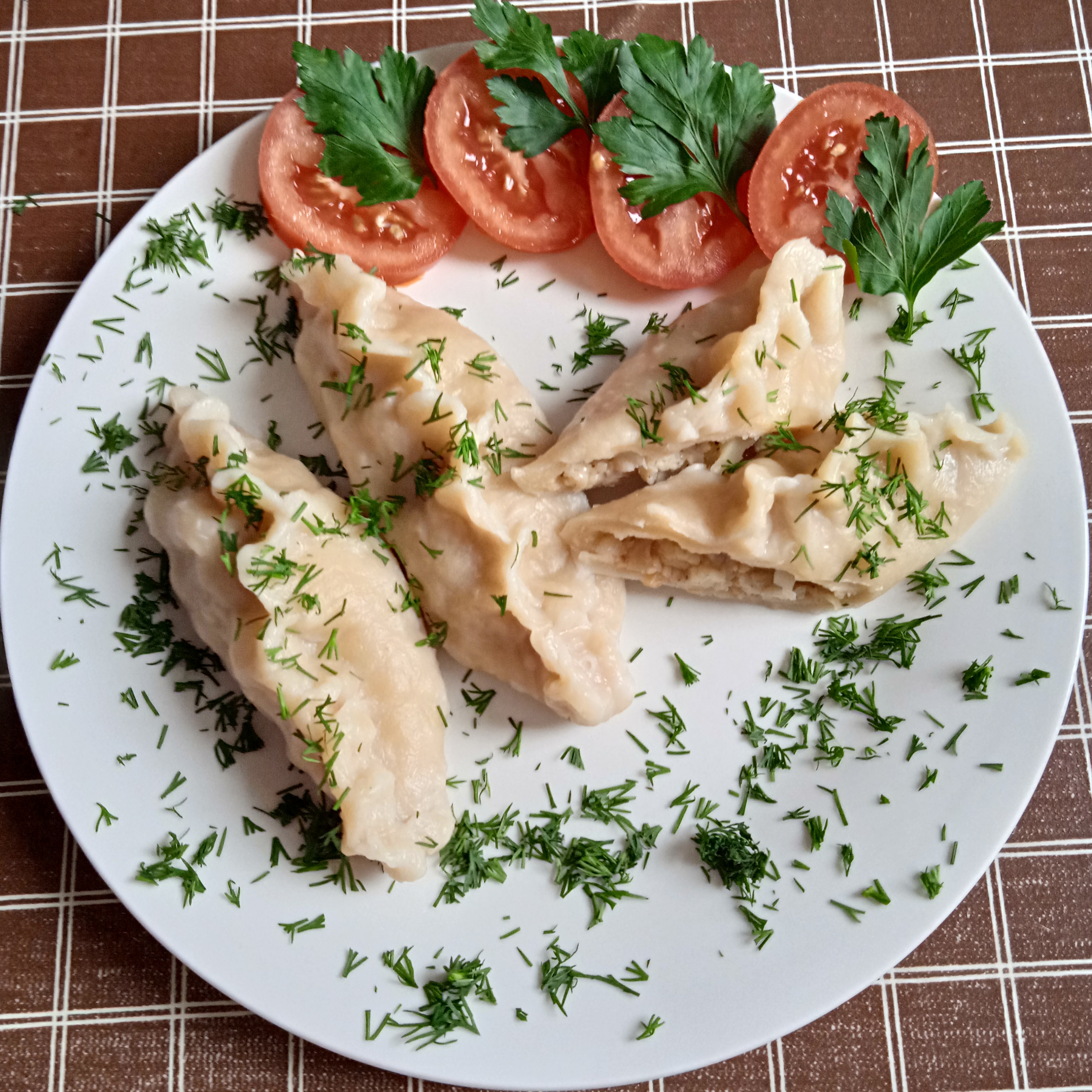 Ушки с цветной капустой