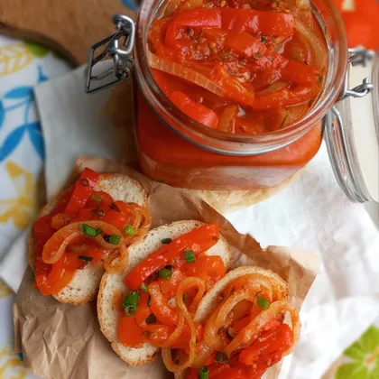 Лечо из болгарского перца и помидоров