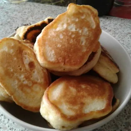 Оладушки с перепелиными яйцами