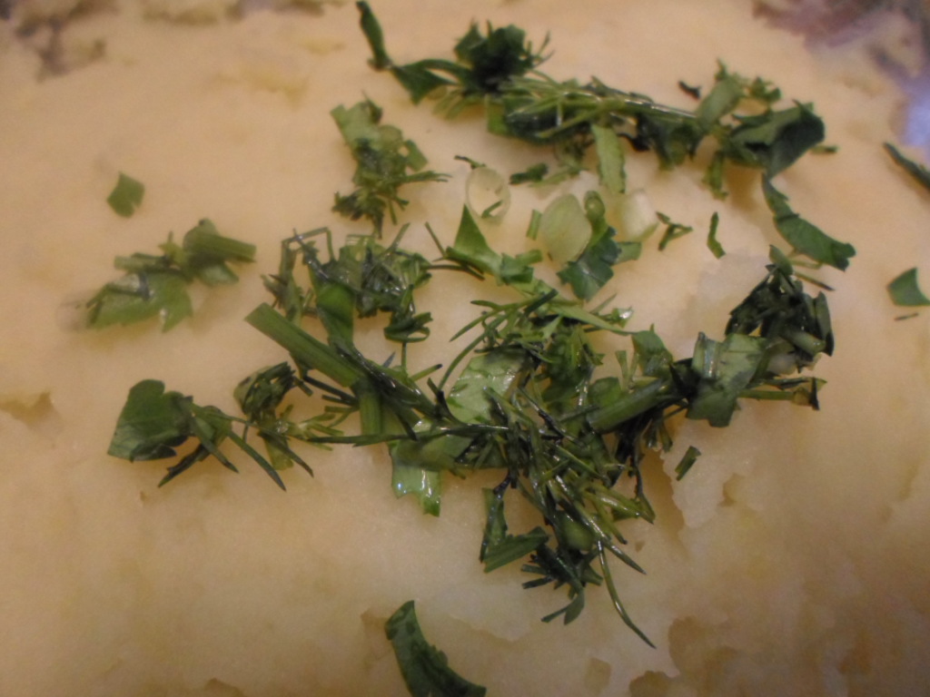 Картофельное пюре с зеленью