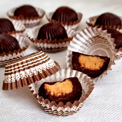 Шоколадные конфеты с арахисовой пастой