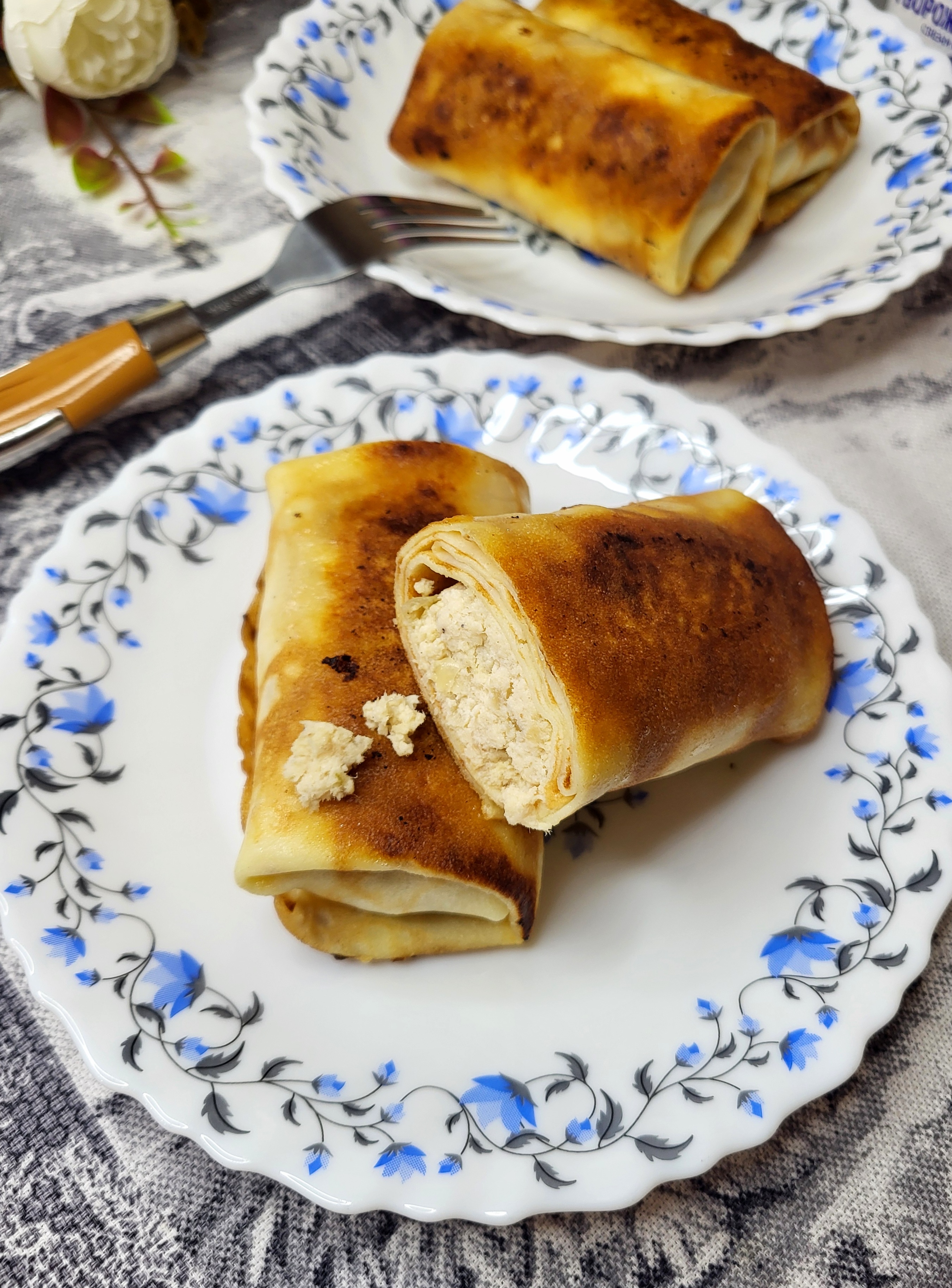 Блины, фаршированные мясом