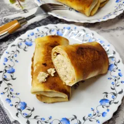 Блины, фаршированные мясом