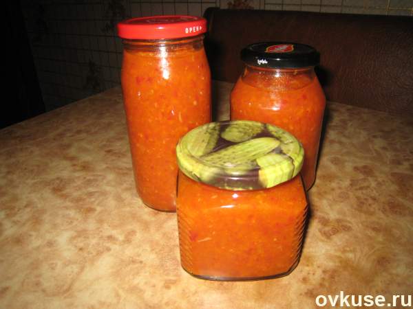 Аджика с яблоками, острая