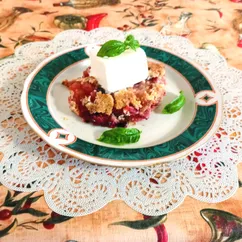 Насыпной пирог с яблоками