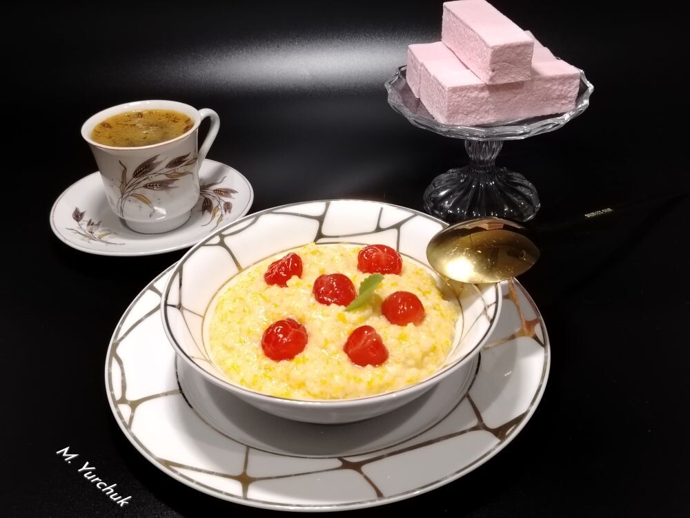 Пшенная молочная каша с тыквой