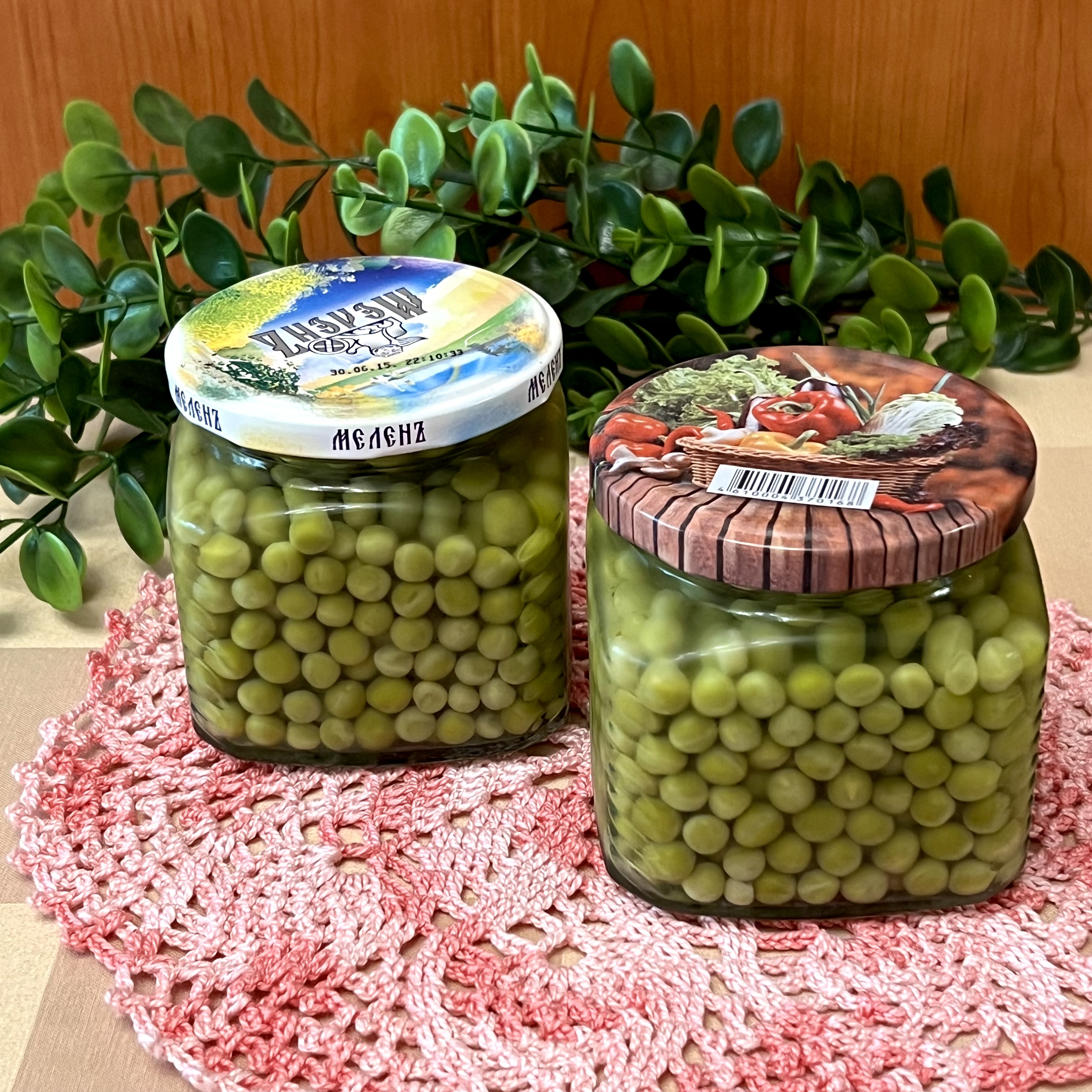 Консервированный зелёный горошек