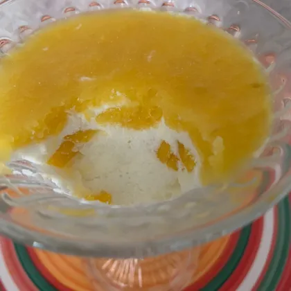 Творожное-йогуртовое суфле с манго