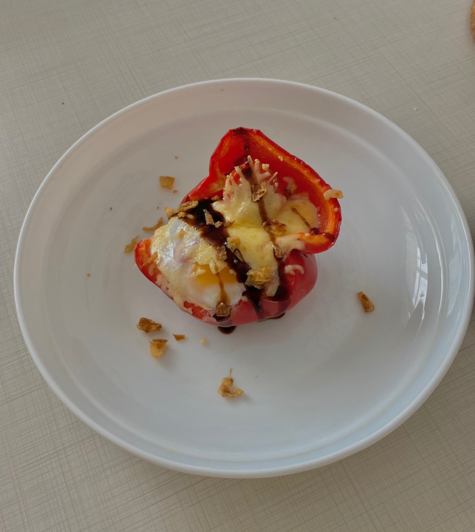 Перец фаршированный на завтрак