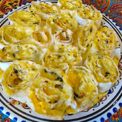 Пирог из лаваша (с сыром и яйцами) 🥙🧀