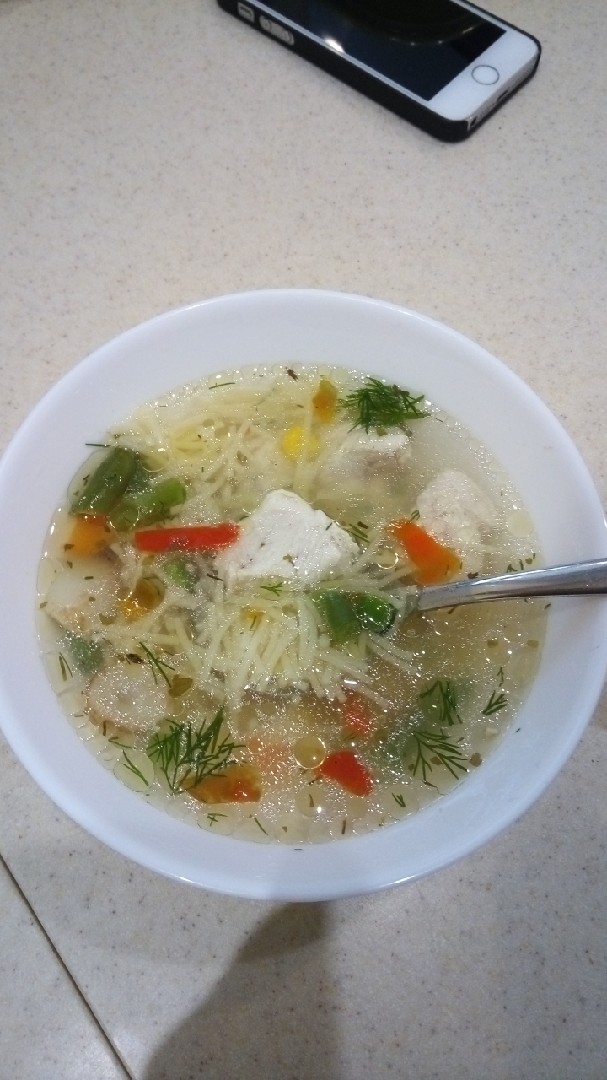 Легкий вермишелевый суп на скорую руку для студентов