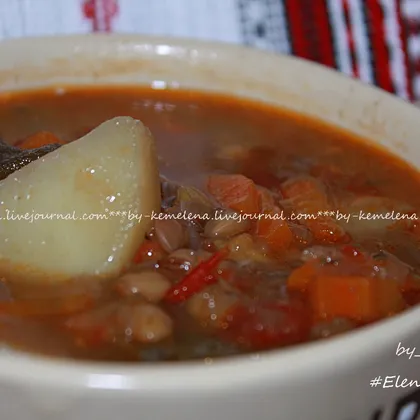 Суп алжирский из зеленой чечевицы с мятой (регион Кабилия)