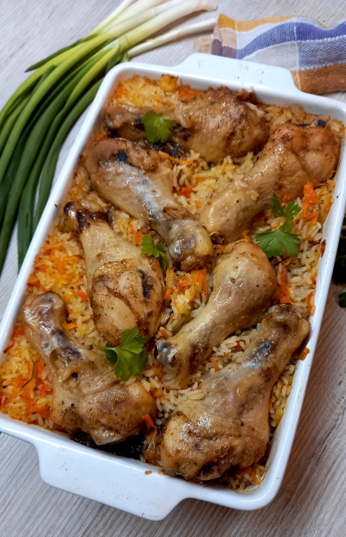 Курица с рисом и овощами