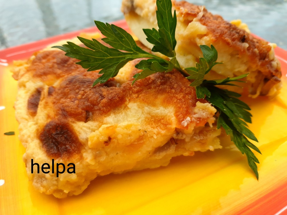 Картофельный гратен с грибами