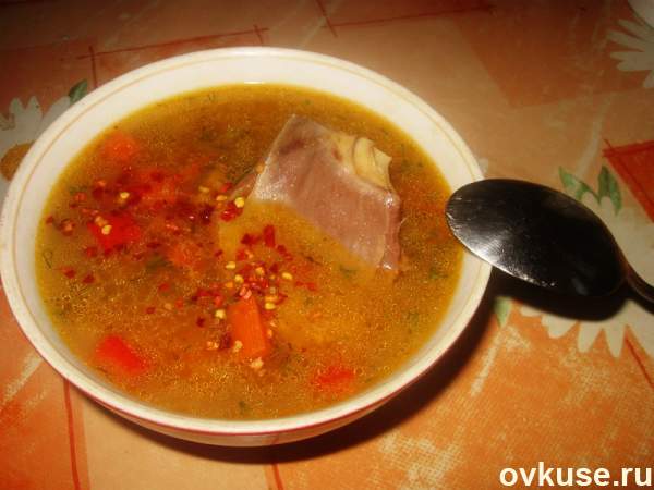 Тарелка жгучей маставы в суровый зимний день