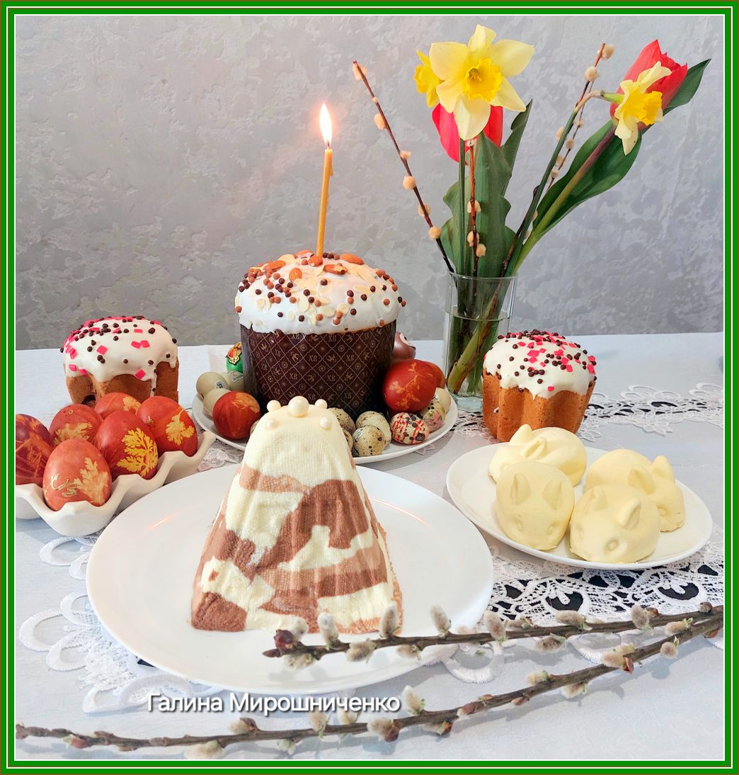 Творожная пасха "Три шоколада"