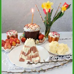 Творожная пасха "Три шоколада"