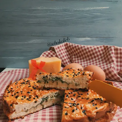 Сырный пирог с зеленью