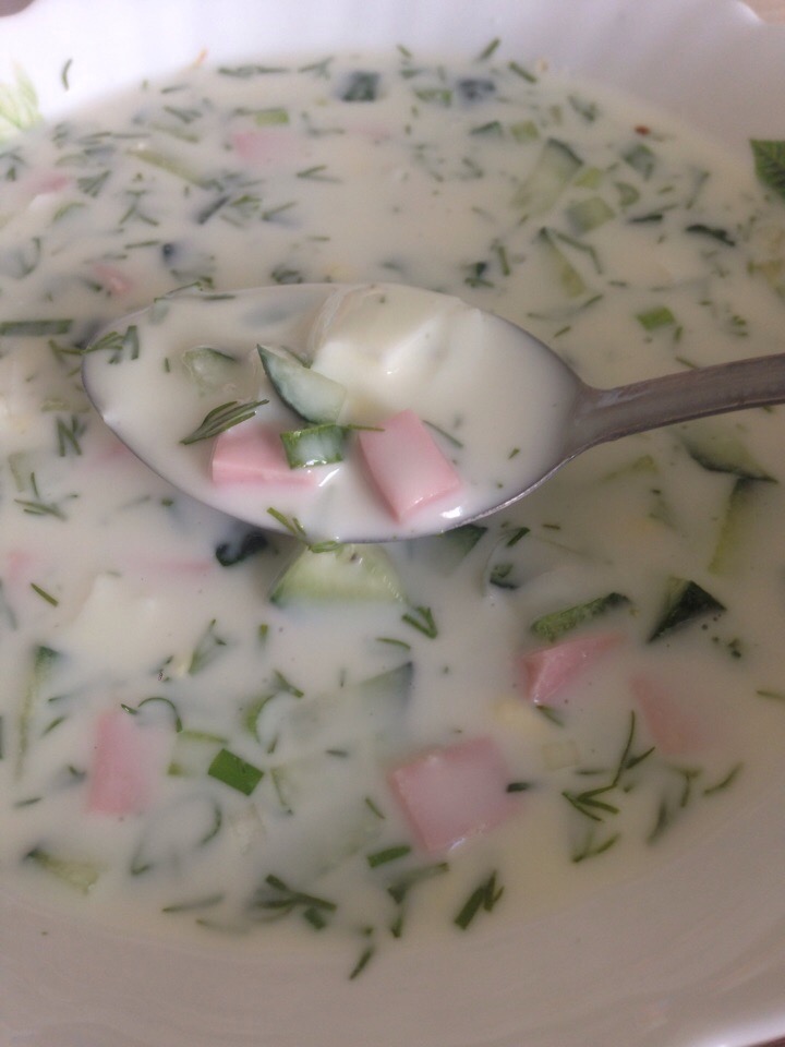 Окрошка на сыворотке