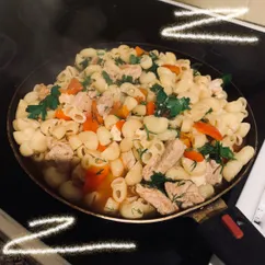 ПП Макароны с овощами и мясом