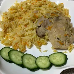 Макарошки орзо с куриным филе