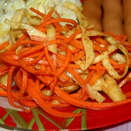 Капуста и морковь с приправой по-корейски