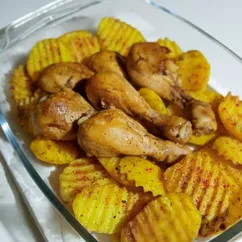 Голень с картофелем в медовом маринаде 🍗