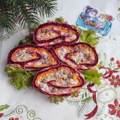 Селёдка под шубой в лаваше. На новогодний стол