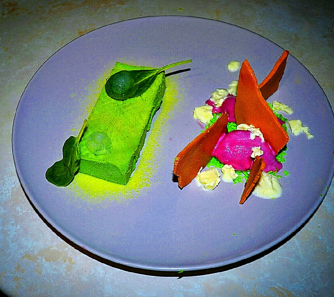 Шпинатная панна котта