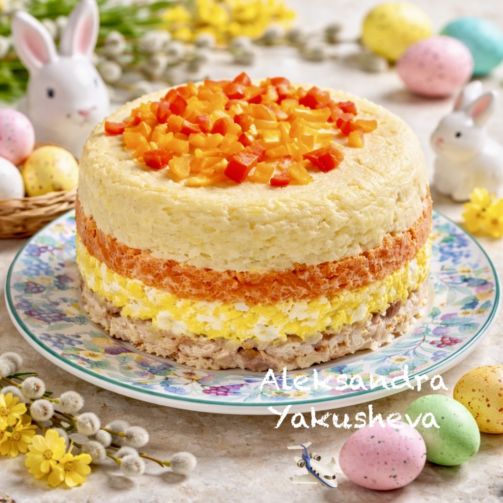 Салат Пасхальный кулич