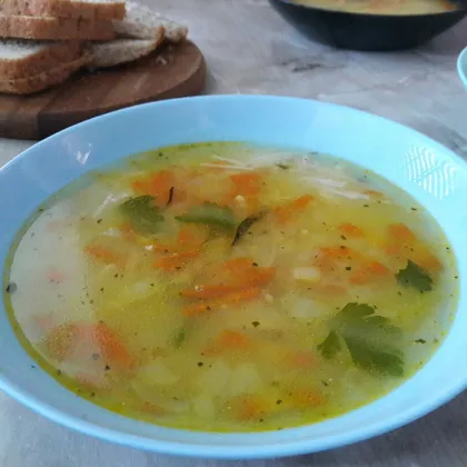 Картофельный суп~пюре с вермишелью, розмарином и имбирём👌