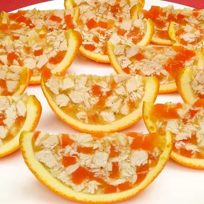 Закуска на праздничный стол Апельсиновые дольки | Snack on the festive table Orange slices