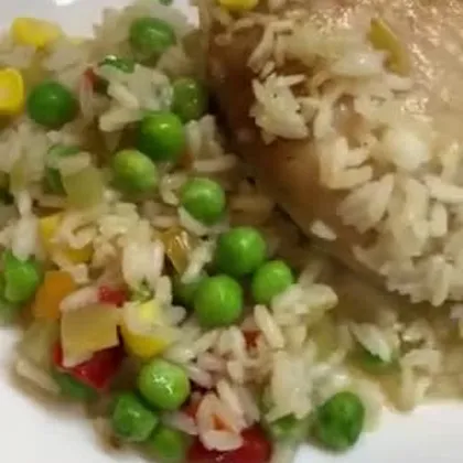 Курица в духовке с замороженными овощами