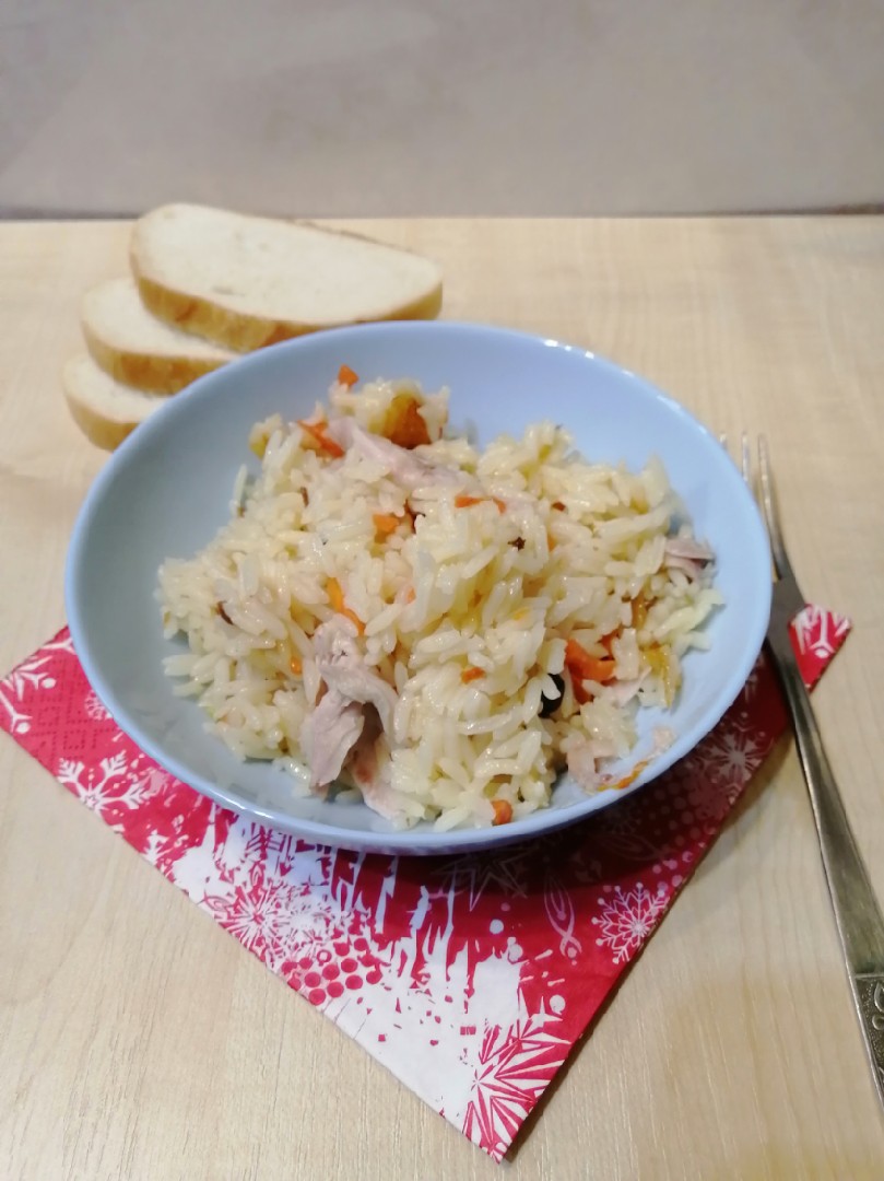 Курица с рисом и овощами в мультиварке Редмонд, простой быстрый пошаговый рецепт