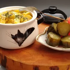 Курица с овощами под майонезом