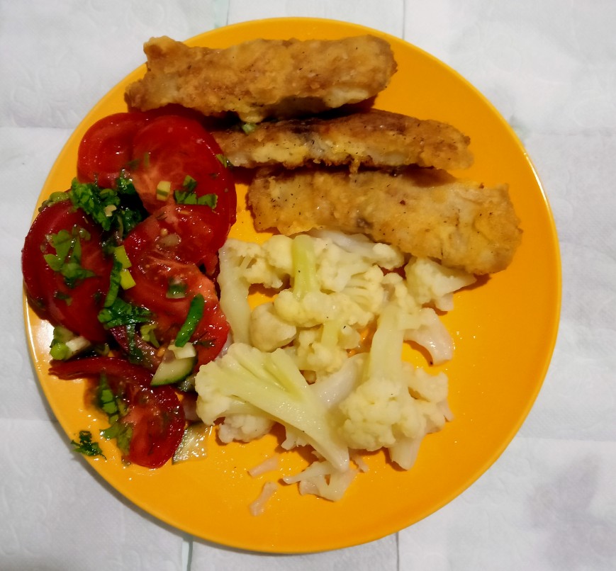 Тилапия с цветной капустой