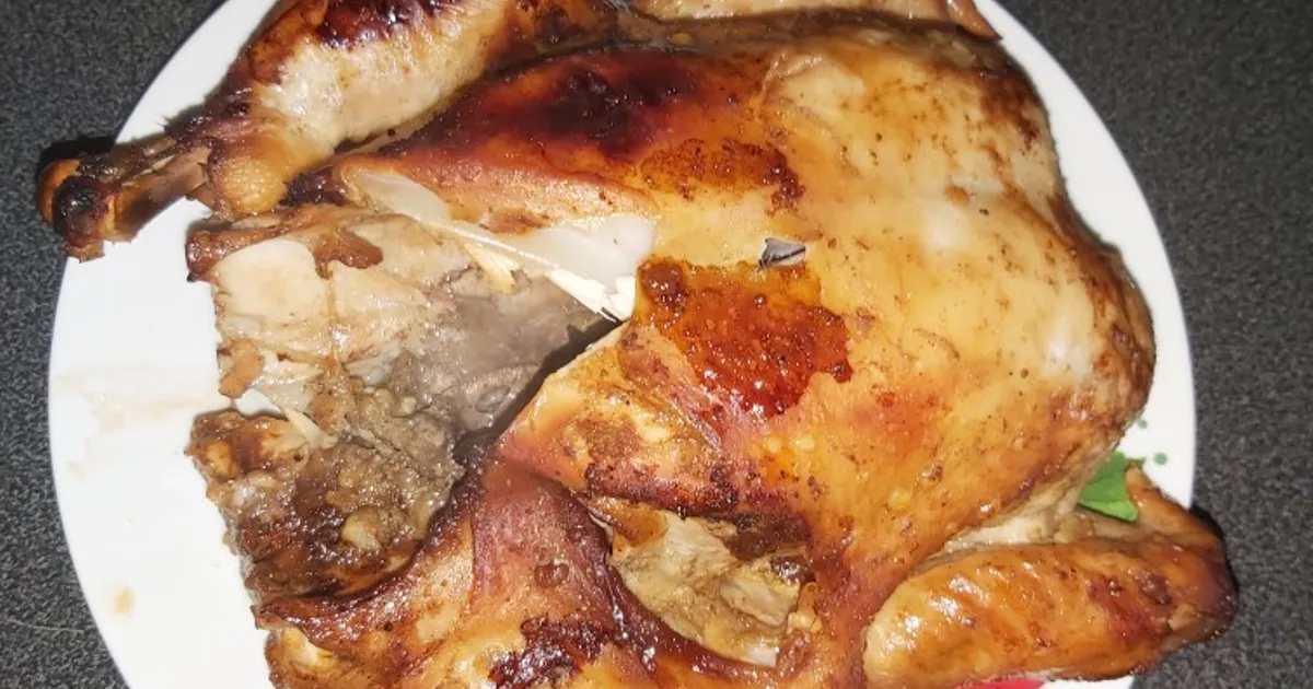 Курица в медово-горчичном соусе целиком в духовке