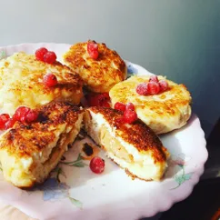 Сырнички с арахисовой пастой