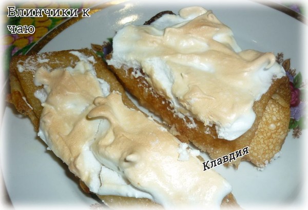Блинчики с творогом и бананом #школа