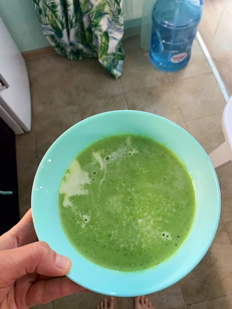 Крем-суп из зелёного горошка