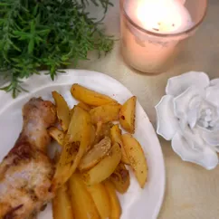 Курица с картофелем в духовке