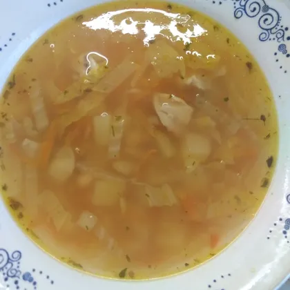 Суп с фасолью и пекинской капустой