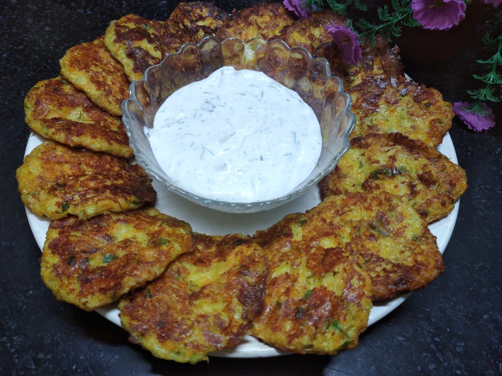 Оладьи из кабачков с сыром
