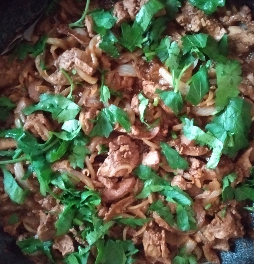 Печень по-корейски