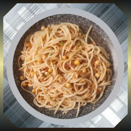 Спагетти 🍝 и жареный нут