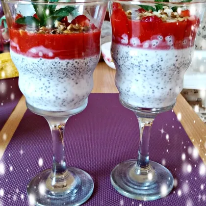 Лёгкий летний завтрак 🥛🍓