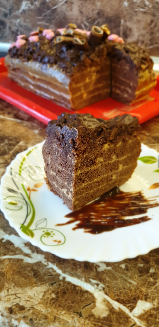 Шоколадный торт на кефире 